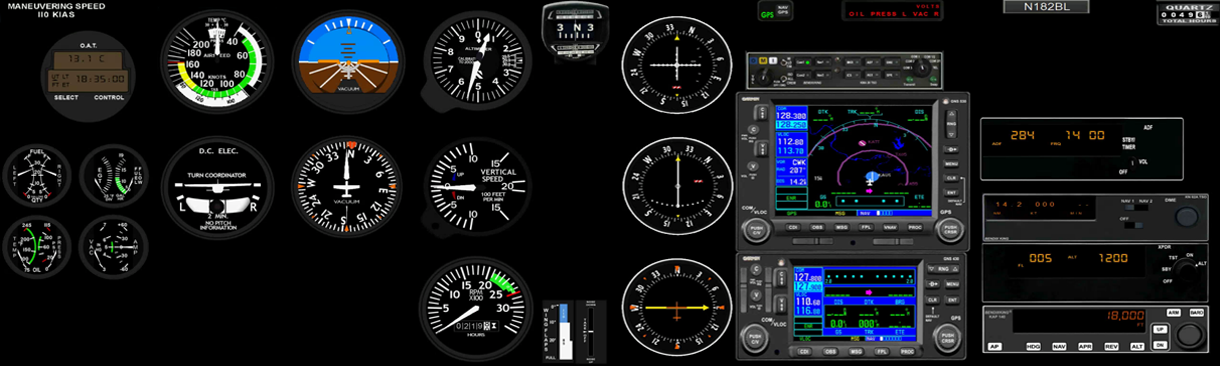 Rudder Pedals - Cessna 172 Flight Simulator Panel